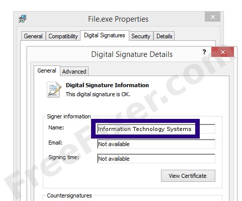 Screenshot of the Information Technology Systems certificate